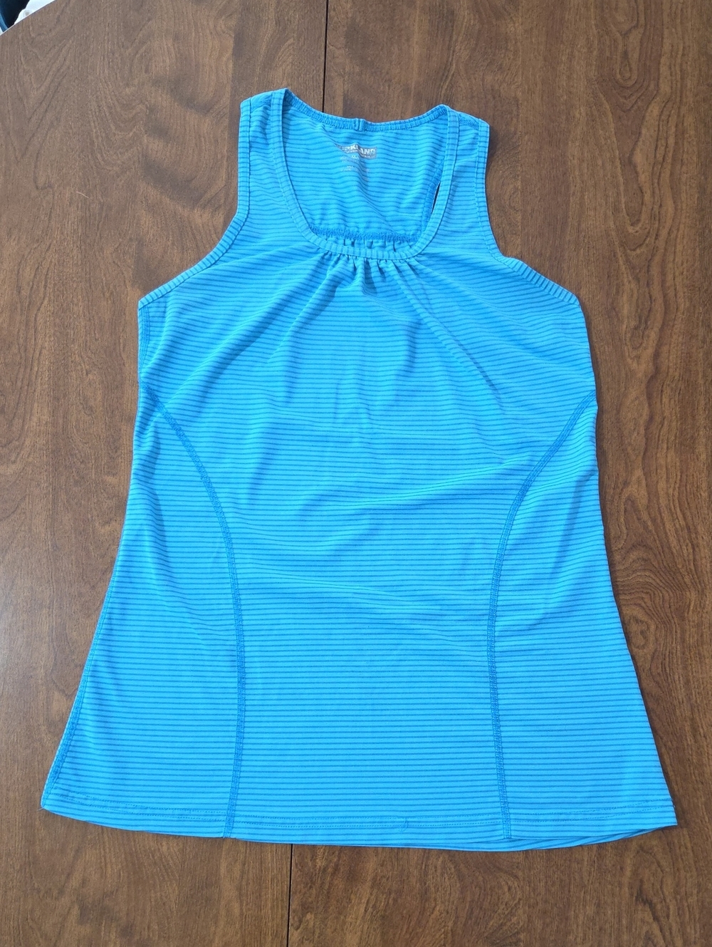 Kirkland Signature Aqua Blue Striped Tank Top Size S